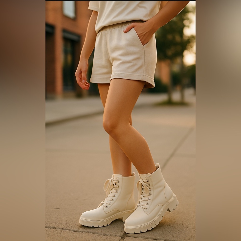 DREAM PAIRS
Chunky Non-Slip Combat Ankle Boots, Size 7